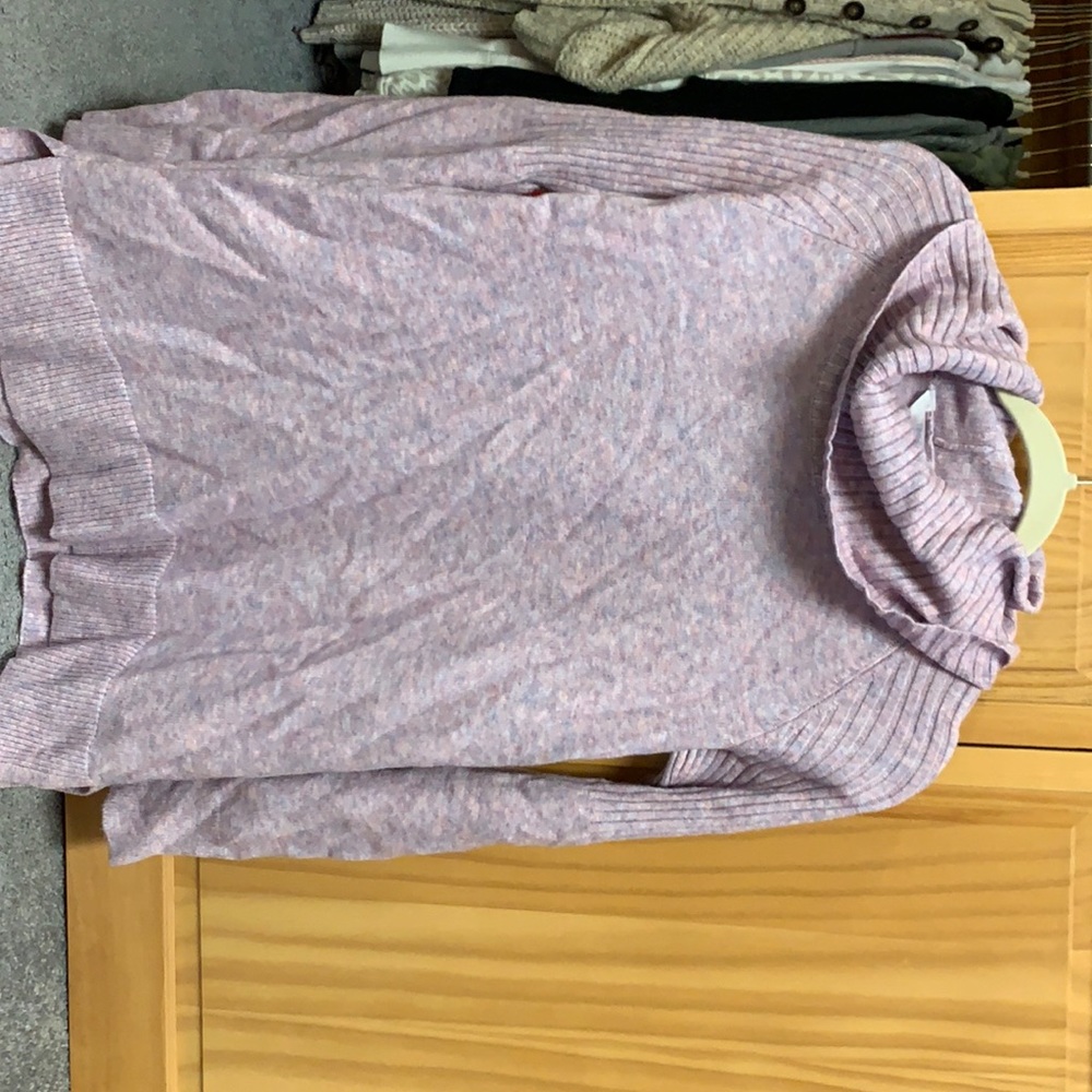 Oversized light purple sweater with turtleneck
